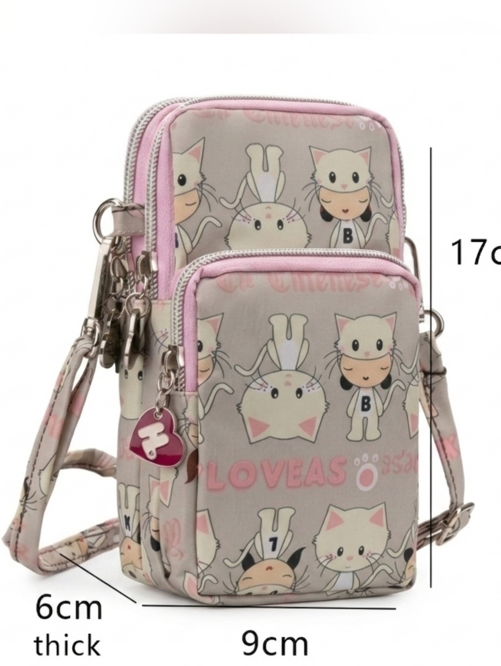 Crossbody Bag Phone Sleeve Concert Venue Festival Adjustable Strap Arm Wrist NWT - Picture 3 of 11